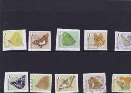 ROLZEGELS VLINDERS    TIMBRES DE ROULEAU PAPILLONS 2014 - Gebraucht