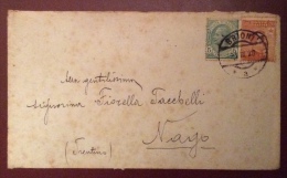 BRIONI - ANNULLO AUSTRIACO SU BUSTA CON LEONI 5c. + MICHETTI 20 C. - Per NAGO Nel 1920 - Trento