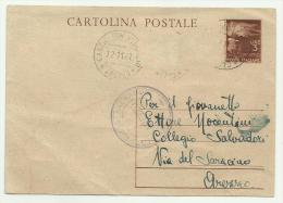 CARTOLINA POSTALE LIRE 3 DEL 1947 - Historia