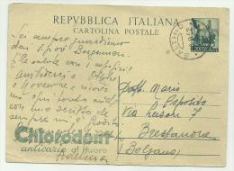 CARTOLINA POSTALE PUBBL.TA' CHLORODONT L.20 ANNO 1952 - Historia