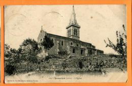 MNK-02 Roussillon Isère, L'Eglise. Murs De Pierre Seiche. Cachet 1907 - Roussillon