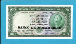 MOZAMBIQUE - 100 ESCUDOS - ND (1976 - Old Date 27.03.1961 ) - UNC - P 117 - AIRES DE ORNELAS - PORTUGAL - Mozambique