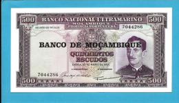 MOZAMBIQUE - 500 ESCUDOS - ND (1976 - Old Date 22.03.1967 ) - UNC - P 118 - 7 Digits - CALDAS XAVIER - PORTUGAL - Mozambique