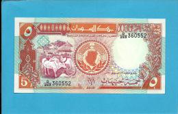 SUDAN - 5  SUDANESE POUNDS - 1991 - P 45 - UNC. - 2 Scans - Sudan