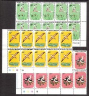 Birds Maledives 3 MNH Stamps In Corner Blocks Of 10 - Marine Web-footed Birds