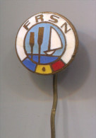 Rowing, Kayak, Canoe - FRSN Romania,  Vintage Pin Badge, Enamel - Remo