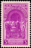 1939 USA Washington Inaugural - 150th Anniversary Stamp Sc#854 Famous History - George Washington