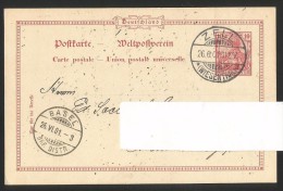 ZELL Im Wiesenthal Lörrach Postkarte Nach Basel 1901 - Lörrach