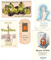 Lot De 5 Cartes Parfumées Heure Intime / Vendome/ Ilka/ Jomi Soir/ Chypre (PPP1014) - Oud (tot 1960)