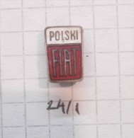 POLSKI FIAT (125 Pz, 126 P)  Polish Fiat - Auto Car Voiture / Zastava (Serbia) / Old Enamel Vintage Pin - Fiat