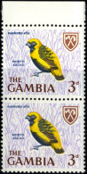 BIRDS-YELLOW CROWNED BISHOP-PAIR-THE GAMBIA-MNH-A5-519 - Piciformes (pájaros Carpinteros)