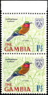 BIRDS-RED THROATED BEE EATER-PAIR-THE GAMBIA-MNH-A5-519 - Climbing Birds