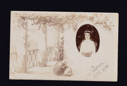 Carte Photo Suisse NE Portrait Femme écrite Depuis Peseux En 1905 Vers Nyon - Peseux