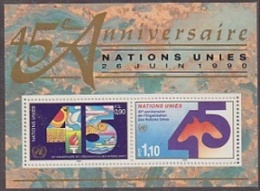 UNO Geneva 1990 45Y Uno M/s ** Mnh (F3547A) - Blocks & Sheetlets
