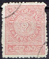 TRAVANCORE  # STAMPS FROM YEAR 1888  STANLEY GIBBON 27 - Travancore