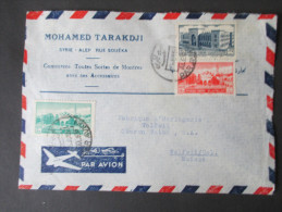 Luftpostbeleg Syrien 1953. Par Avion. Mohamed Tarakdji. Alep - Wolfwil Schweiz. - Siria