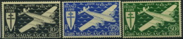 France, Madagascar : Poste Aérienne N° 58 à 60 Xx Année 1943 - Aéreo