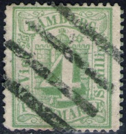 4 Shilling Grünoliv - Hamburg Nr.16 B Mit Balkenstempel - Tief Geprüft BPP - Kabinett - Hamburg