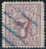 7 Shilling Graulila - Hamburg Nr.19 Mit Balkenstempel - Tief Geprüft BPP - Kabinett - Hamburg (Amburgo)