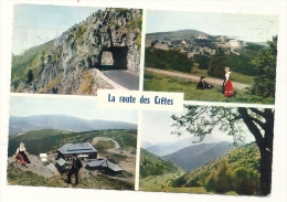 Cp, 68, Les Hautes Vosges, La Route Des Crêtes, Multi-Vues, Voyagée 1968 - Autres & Non Classés