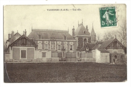 Cp, 77, Varennes, Une Villa, Voyagée 1908 - Other & Unclassified
