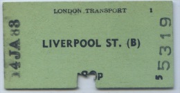 TICKET LONDON TRANSPORT // LIVERPOOL ST. - Europa