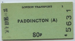 TICKET LONDON TRANSPORT // PADDINGTON - Europa