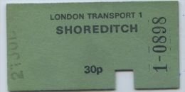 TICKET LONDON TRANSPORT // SHOREDITCH - Europa