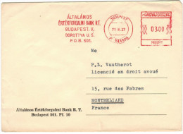 UNGHERIA - Hungary - 1971 - EMA Red Cancel - 0300 - Altalanos Ertekforgalmi Bank RT - Viaggiata Da Budapest Per Montb... - Cartas & Documentos