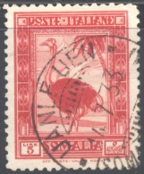 ITALIA - SOMALIA - OSTRICH - UANLE UEN - Used - 1933 - Straussen- Und Laufvögel