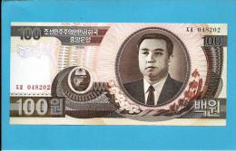 KOREA, NORTH - 100 WON - 1992 - P 43 - UNC. - Kim II Sung - 2 Scans - Korea, North