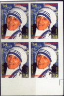 MOTHER TERESA-IMPERF PROOF-BLOCK OF 4-BANGLADESH-MNH-A5-659 - Mutter Teresa