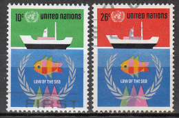 United Nations     Scott No   254-55     Used     Year  1974 - Gebraucht