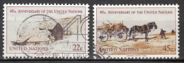 United Nations     Scott No    447-48    Used     Year  1985 - Usati