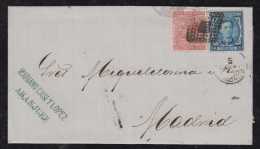 Spain 1877 Cover With 15c War Tax Stamp ARANJUEZ To MADRID - Briefe U. Dokumente