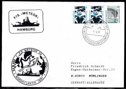 ARCTIC, GERMANY, FS"METEOR", 1.6.1997, Exped. No. 39 "Nordatlantik ", 2 Cachets  !! Look Scan II 12.6-36 - Expéditions Arctiques