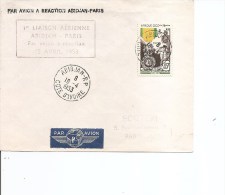 AOF ( Lettre En Premier Vol De 1953 De Abidjan Vers Paris Par Avion à Réaction à Voir) - Briefe U. Dokumente