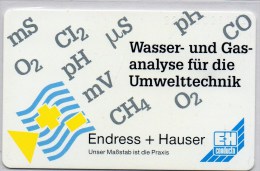 TK K 646/1992 Werbung Umwelt ** 30€ Wasser Und Gas-Analyse+Meßtechnik 01/92 Endress+Hauser Tele-card Of Germany - Oil