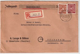 SBZ, 1946, Not-Reco-Zettel, Glashütte- Sachsen  #2148 - Briefe U. Dokumente