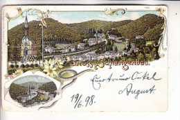 6229 SCHLANGENBAD, Lithographie, 1898, Mittelknick - Schlangenbad