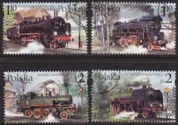 POLAND, Locomotives - Railway Used (4 Single Vals = Compl.set) - Gebraucht