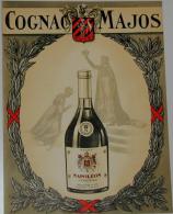 Publicité  Cartonnée "COGNAC  MAJOS" - Plaques En Carton