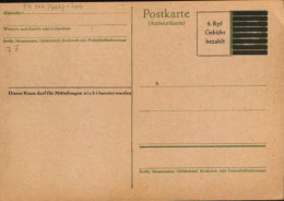 Germany/French Zone - Postal Stationery Postcard Unused - PB 807(301/A) - Andere & Zonder Classificatie