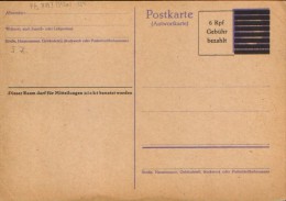 Germany/French Zone - Postal Stationery Postcard Unused - PB 811/I(312a) - Otros & Sin Clasificación