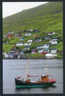 Faroe Islands Study Circle Postcard M/S Olavur At Vestmanna Mailboat - Isole Faroer