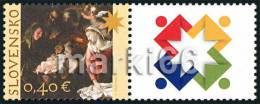 Slovakia - 2012 - Christmas - Mint Stamp With Personalized Coupon - Ungebraucht