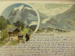 CPA Suisse Lithographie Précurseur Grindewald 1898 - Wald
