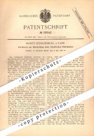 Original Patent - Moritz Schauenburg In Lahr / Schwarzwald , 1886 , Herstellung Künstlicher Steine , Bau , Keramik !!! - Lahr