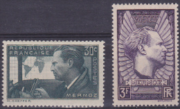 France 1937 YT N° 337/338 Neuf* Cote 6.50 - Unused Stamps