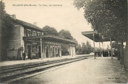 52 - Cpa Animée - Eclaron - La Gare Vue Intérieure - Haute Marne - Voir Scans - Eclaron Braucourt Sainte Liviere